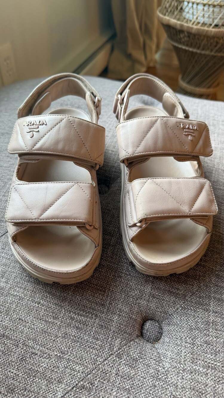 Prada Quilted Nappa Leather Sandals